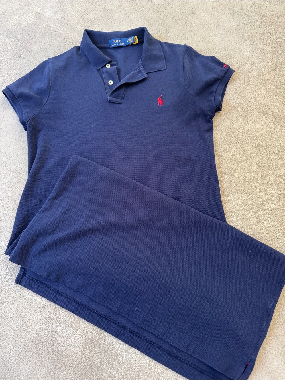Ralph Lauren Cotton Mesh Short-Sleeve Polo Dress